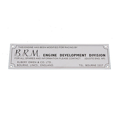 BRM Plaque & Rivets - Cam Cover BRM Plaque & Rivets - Cam Cover