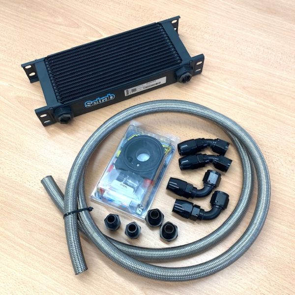 Oil Cooler Kit – 16 Row Setrab Cooler With Earls – Aircraft Spec Alloy Fittings.