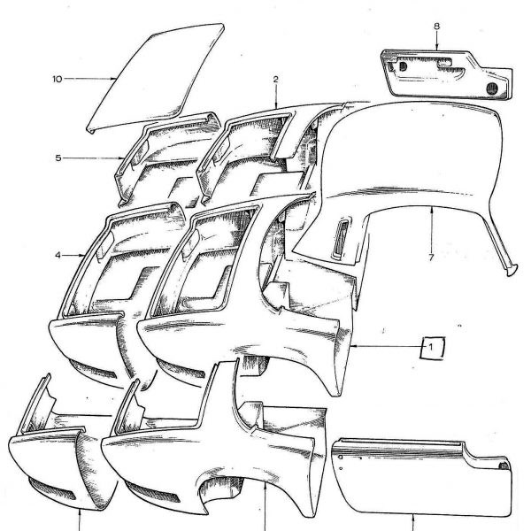 Body repair section: Half mid rear section (2,3)