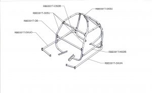 (E) New 2019 Specification T45 Rollover cage including front cage and seat mount kit.