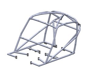 (H) New Cassette type fully assembled rollcage MIG welded T45