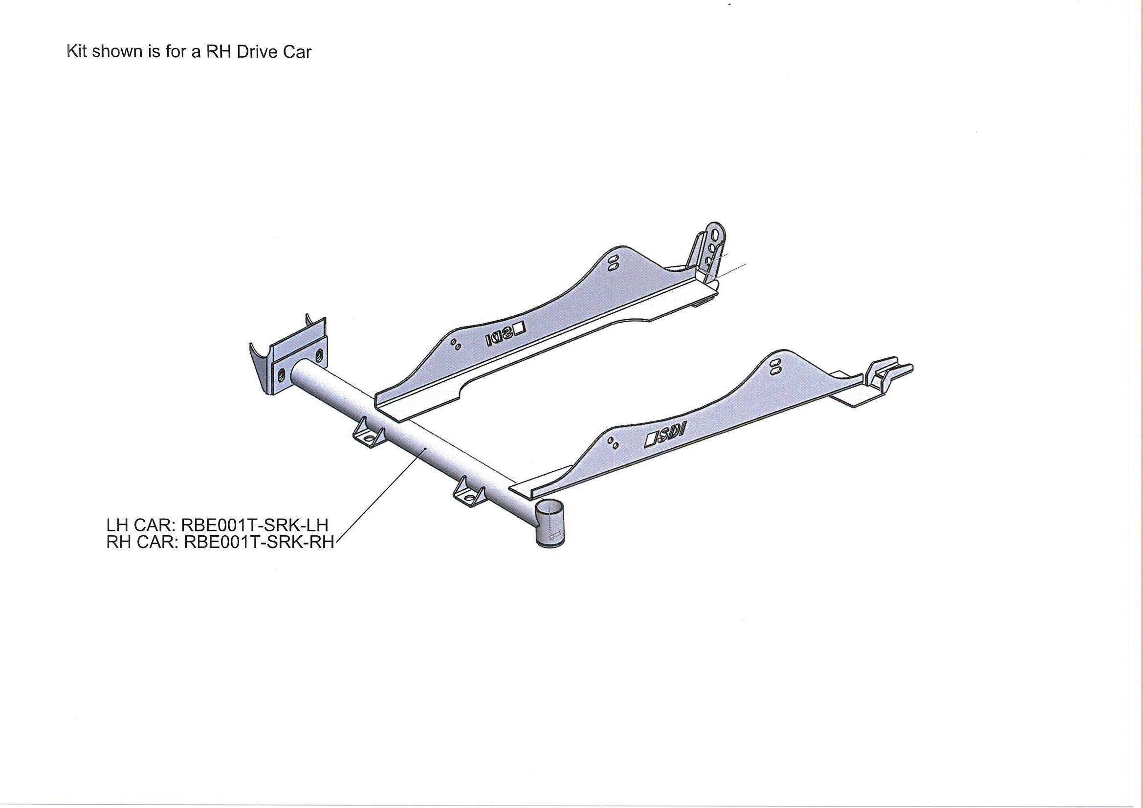 (G) Seat mounting kit for TTR-SE-212, RH